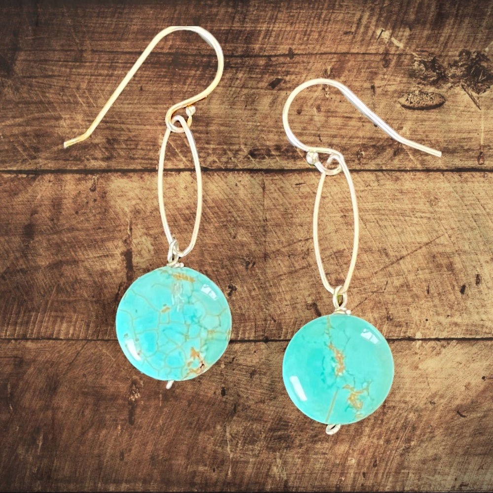 Lovely Turquoise and Sterling Silver earrings
